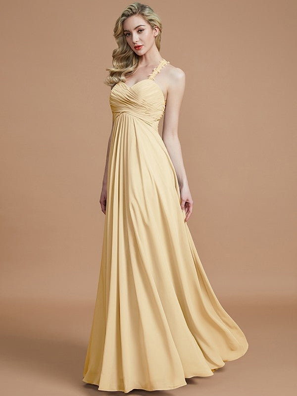 Gorgeous Sweetheart Sleeveless Ruched Chiffon Bridesmaid Dresses