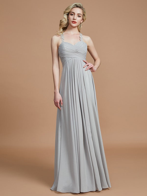 Gorgeous Sweetheart Sleeveless Ruched Chiffon Bridesmaid Dresses