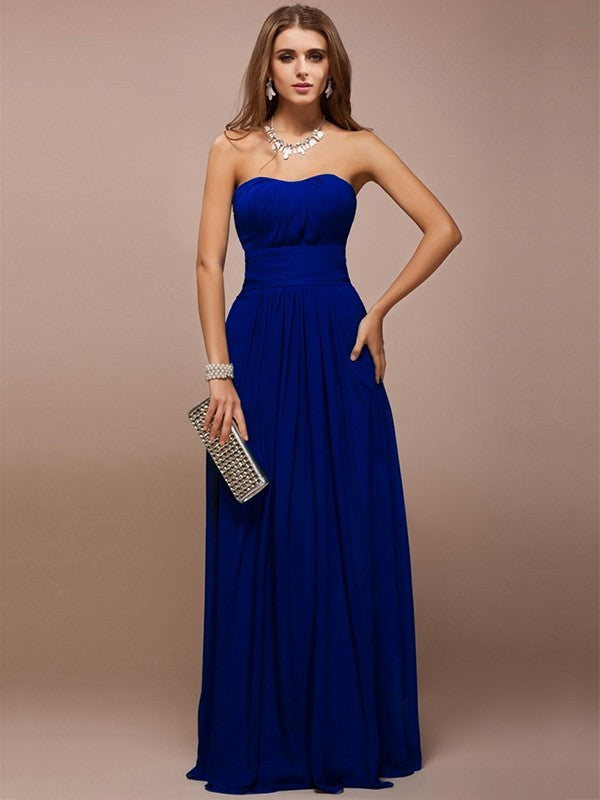 Gorgeous Sweetheart Sleeveless Ruffles Long Bridesmaid Dresses