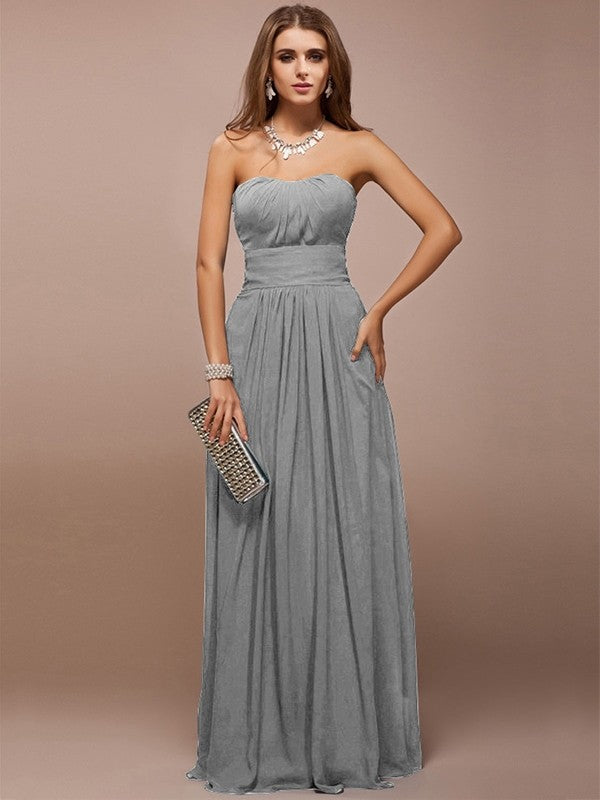 Gorgeous Sweetheart Sleeveless Ruffles Long Bridesmaid Dresses