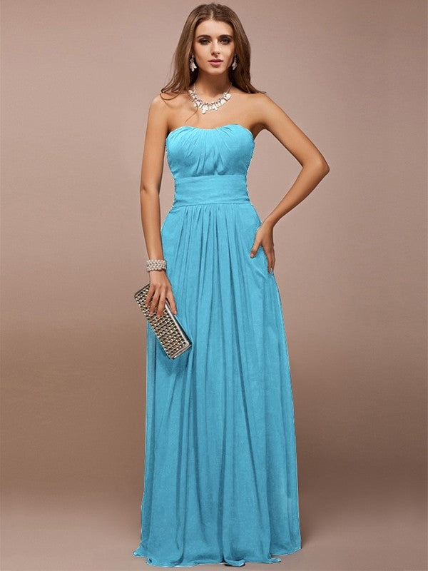 Gorgeous Sweetheart Sleeveless Ruffles Long Bridesmaid Dresses