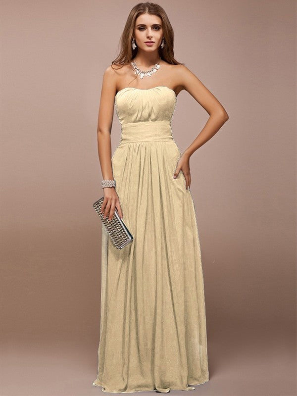 Gorgeous Sweetheart Sleeveless Ruffles Long Bridesmaid Dresses