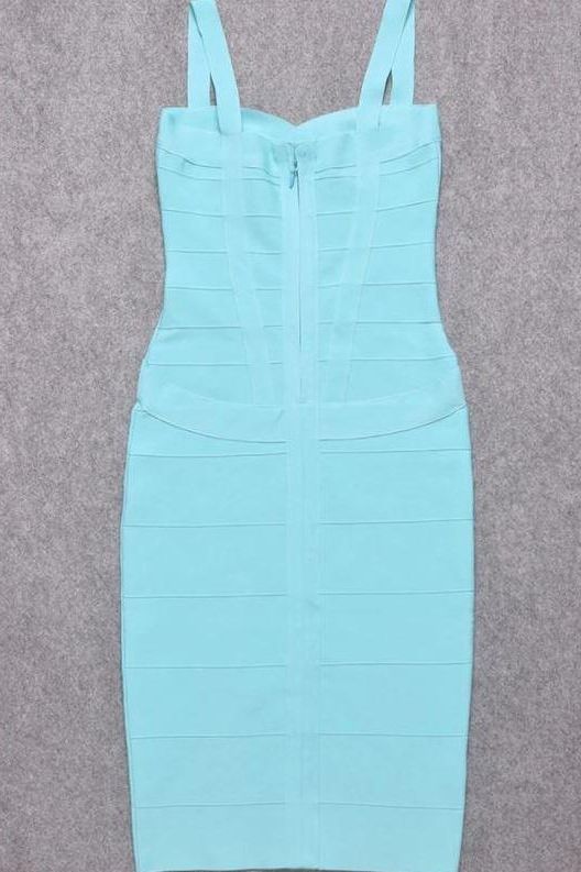 Heidi Bandage Midi Dress - Sky Blue - Fashionpara