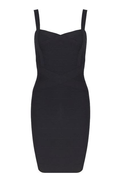 Heidi Bandage Mini Dress - Classic Black - Fashionpara