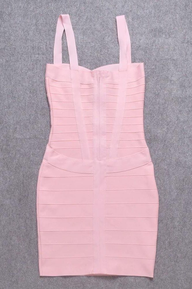 Heidi Bandage Mini Dress - Dusty Pink - Fashionpara