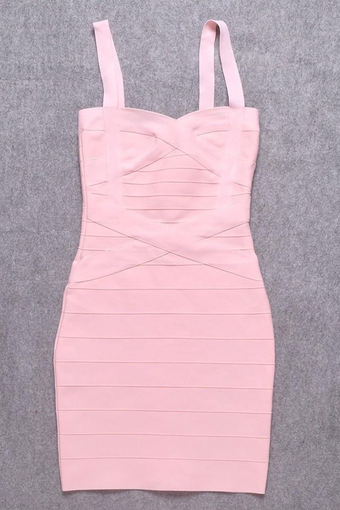 Heidi Bandage Mini Dress - Dusty Pink - Fashionpara