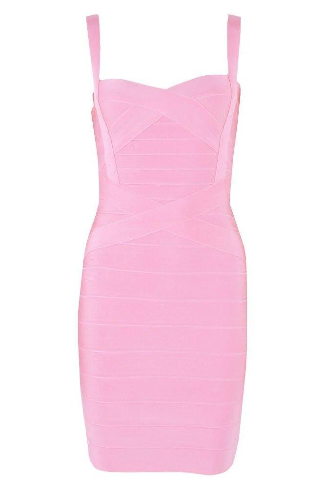 Heidi Bandage Mini Dress - Dusty Pink - Fashionpara