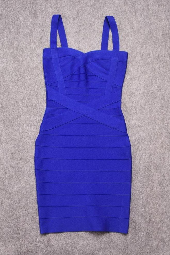 Heidi Bandage Mini Dress - Royal Blue - Fashionpara