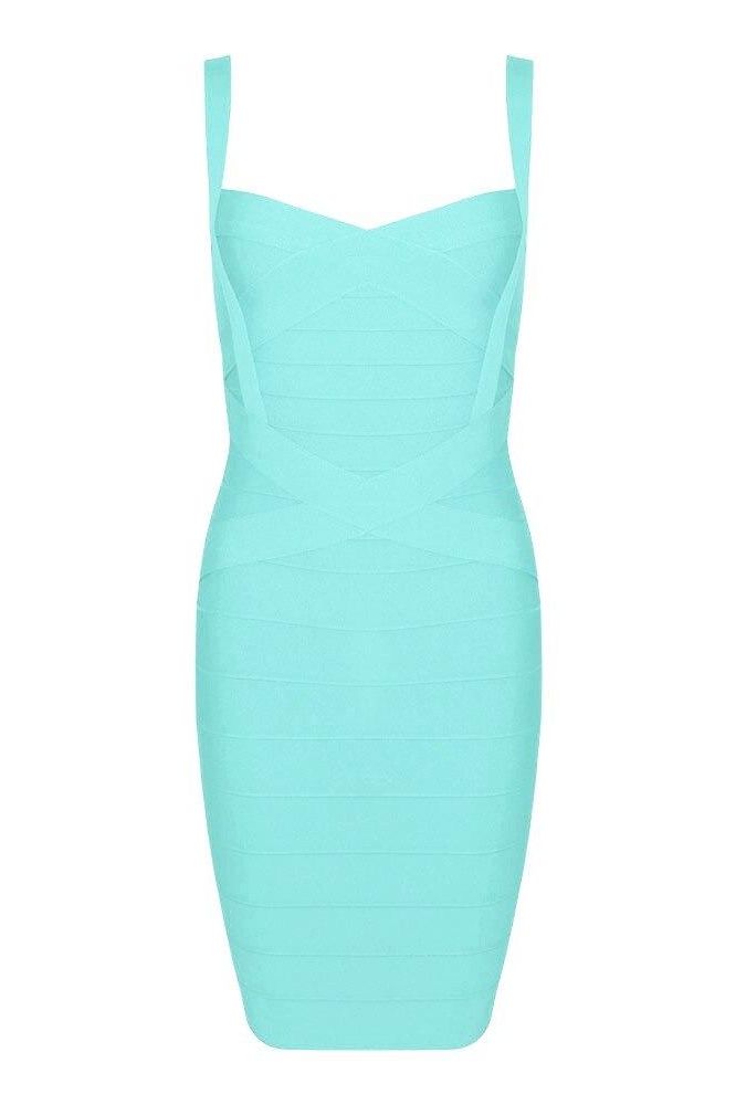 Heidi Bandage Mini Dress - Sky Blue - Fashionpara