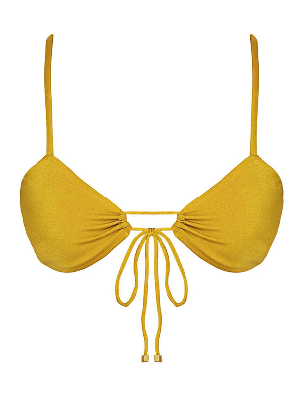 New women's solid color strappy sexy bikini