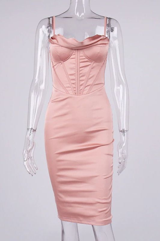 Indi Bodycon Dress - Dusty Pink - Fashionpara