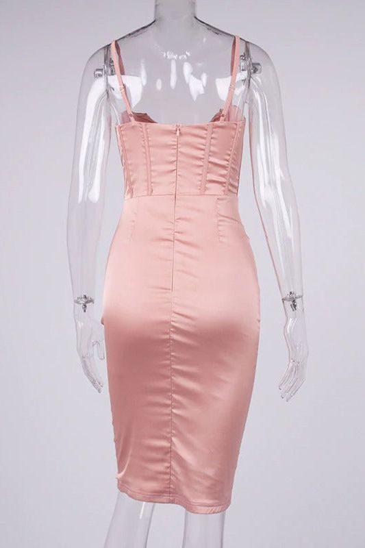 Indi Bodycon Dress - Dusty Pink - Fashionpara