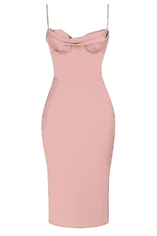 Indi Bodycon Dress - Dusty Pink - Fashionpara