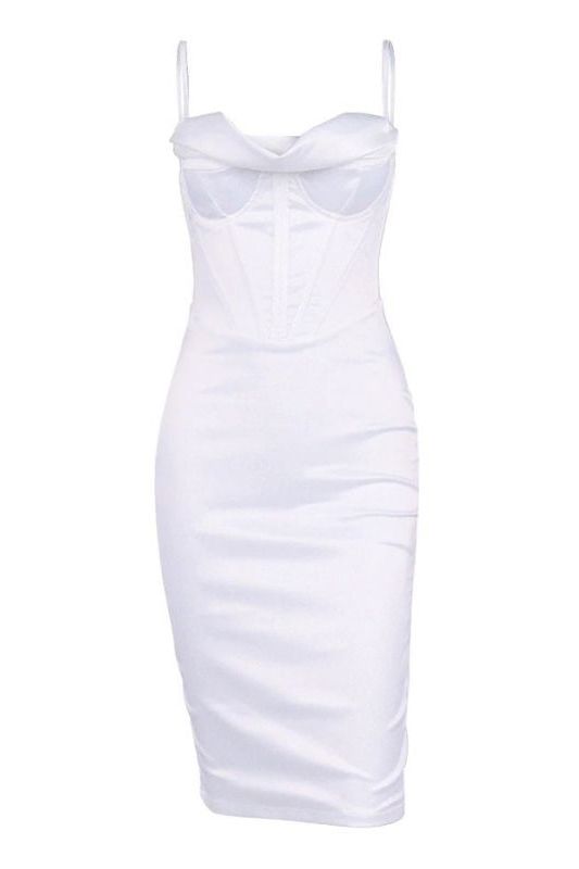 Indi Bodycon Dress - Pearl White - Fashionpara