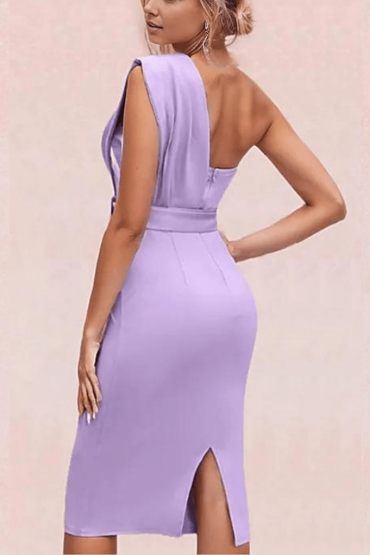 Ione Bandage Midi Dress - Violet Purple