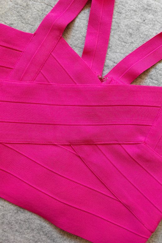 Jay Bandage Crop Top - Hot Pink