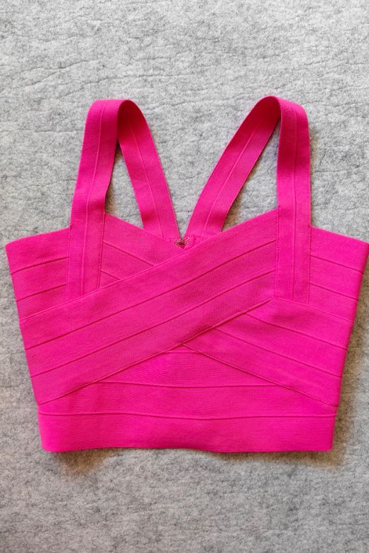 Jay Bandage Crop Top - Hot Pink