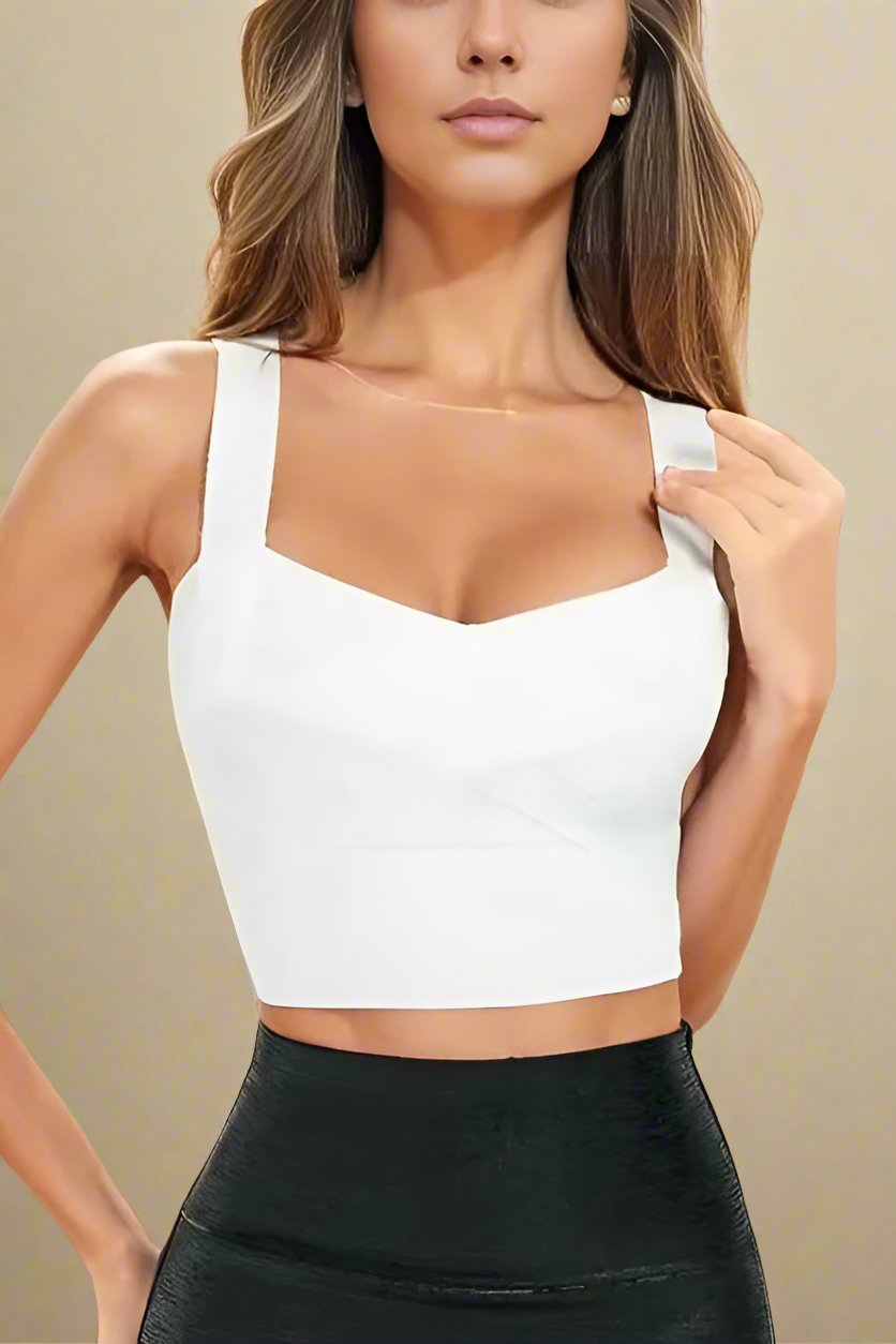 Jay Bandage Crop Top - Pearl White - Fashionpara