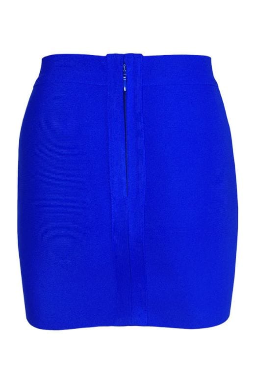 Jay High Waist Bandage Mini Skirt - Royal Blue - Fashionpara