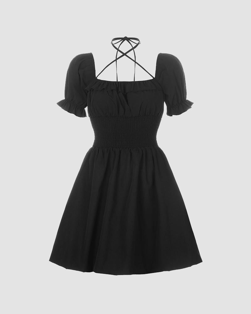 Eliza Square Flare Dress - Fashionpara