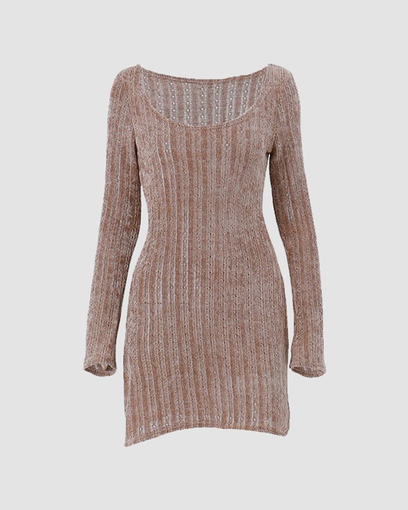 Elven Woodlands Ribbed Sweater Dress - Fashionpara