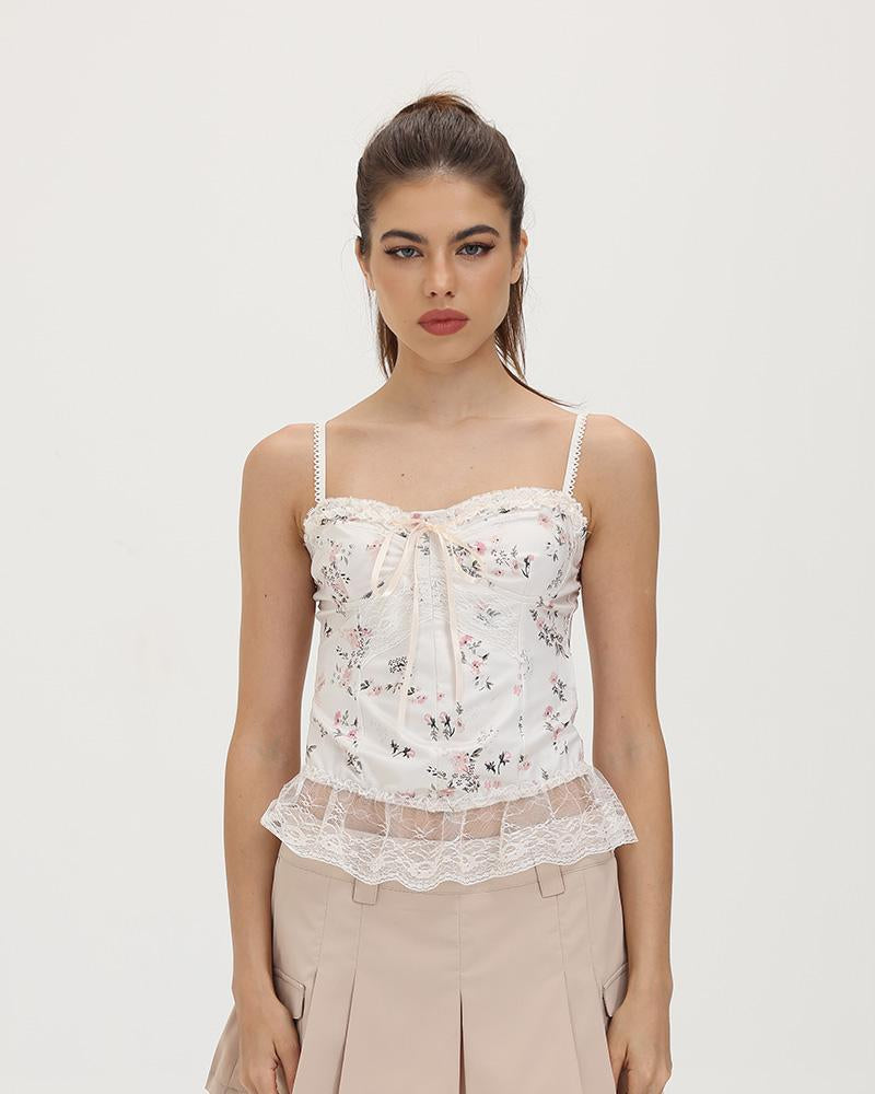 Eucalyptus Flowers Corset Flared Top