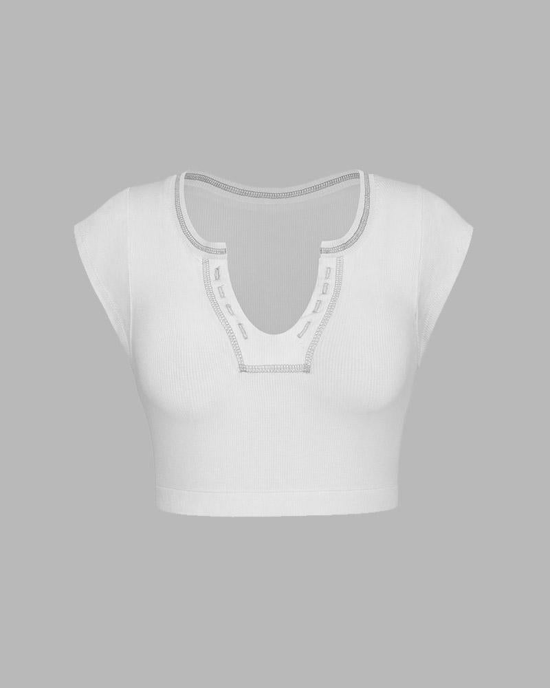 Effortless Flesh Cropped Top - Fashionpara