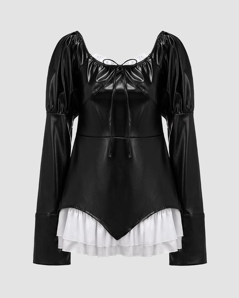 Ellingham PU Leather Corset Dress - Fashionpara