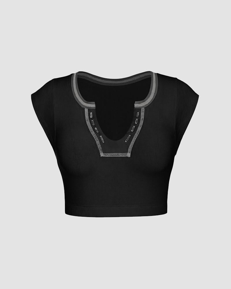 Effortless Flesh Cropped Top - Fashionpara