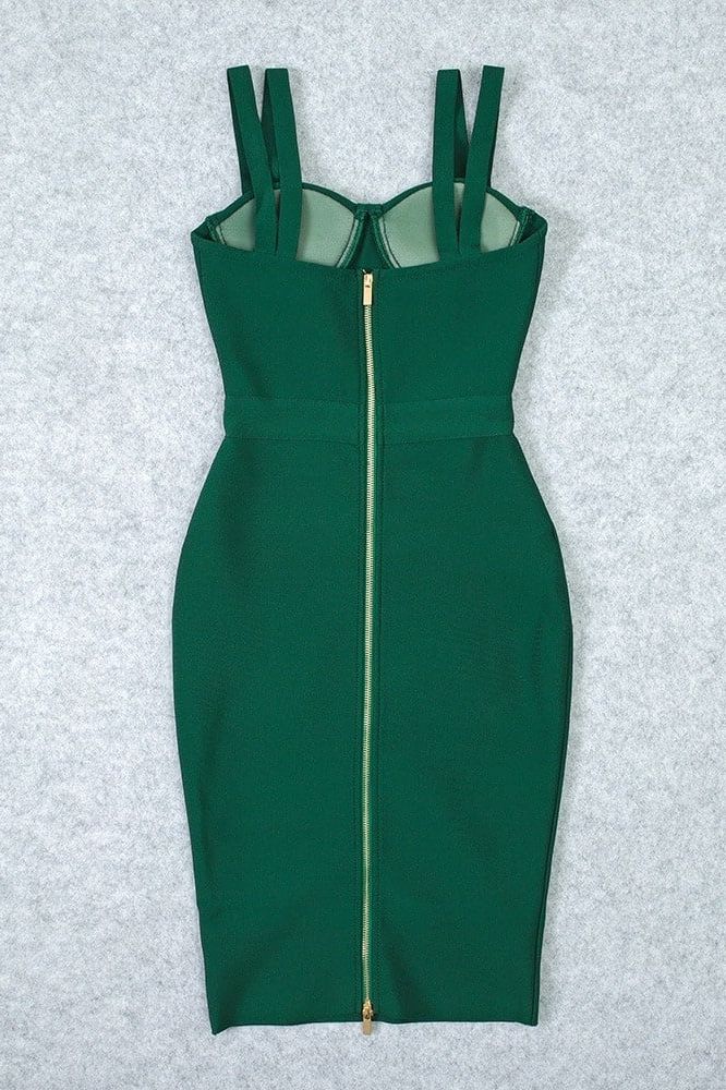 Kate Bandage Dress - Emerald Green