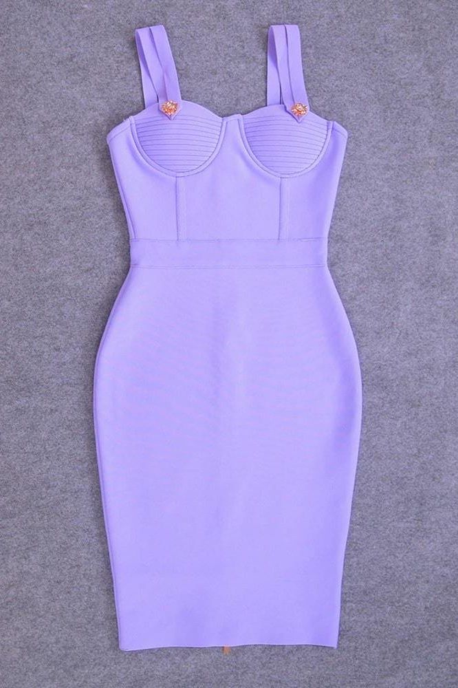 Kate Bandage Dress - Violet Purple