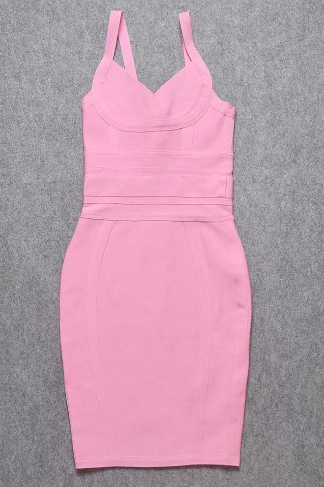 Kit Bandage Dress - Blush Pink