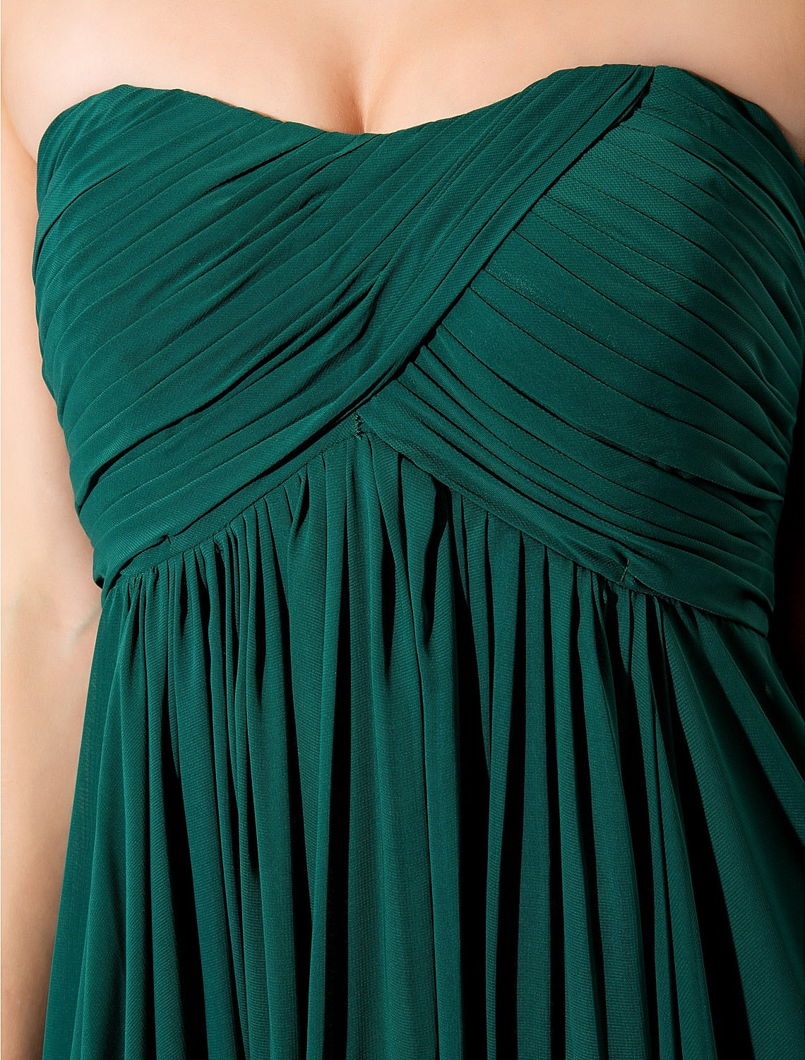 A-Line Minimalist Dress Wedding Guest Formal Evening Sweep / Brush Train Sleeveless Strapless Chiffon with Pleats Ruched