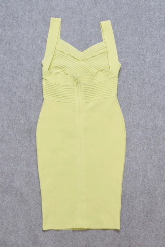 Kyla Bandage Dress - Sun Yellow - Fashionpara