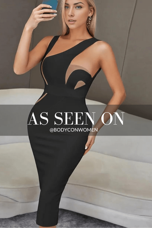 Kylie Bodycon Midi Dress - Classic Black