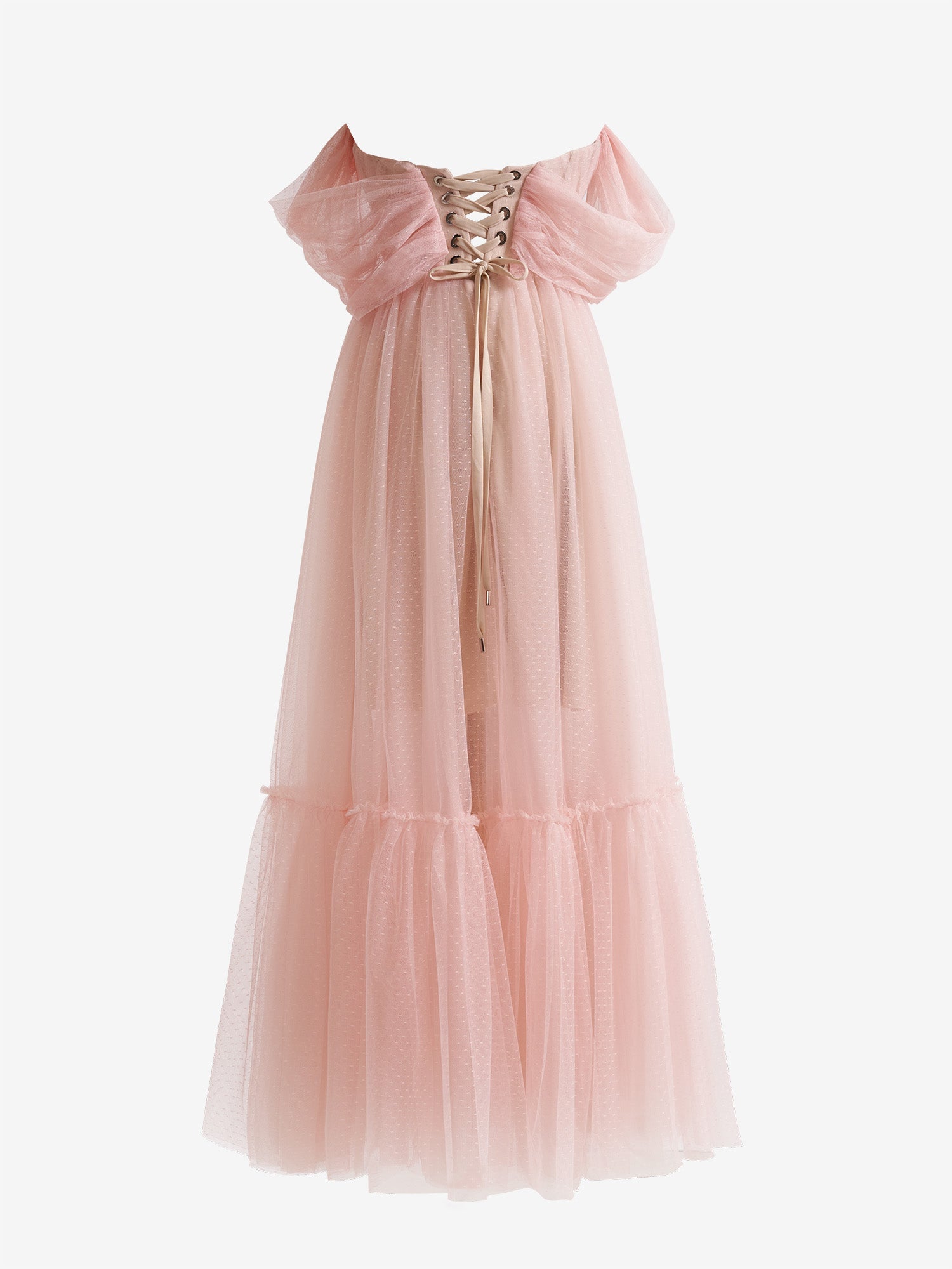 Nova A-Line Rose Pink Tulle Sweetheart Tea-Length Prom Dress