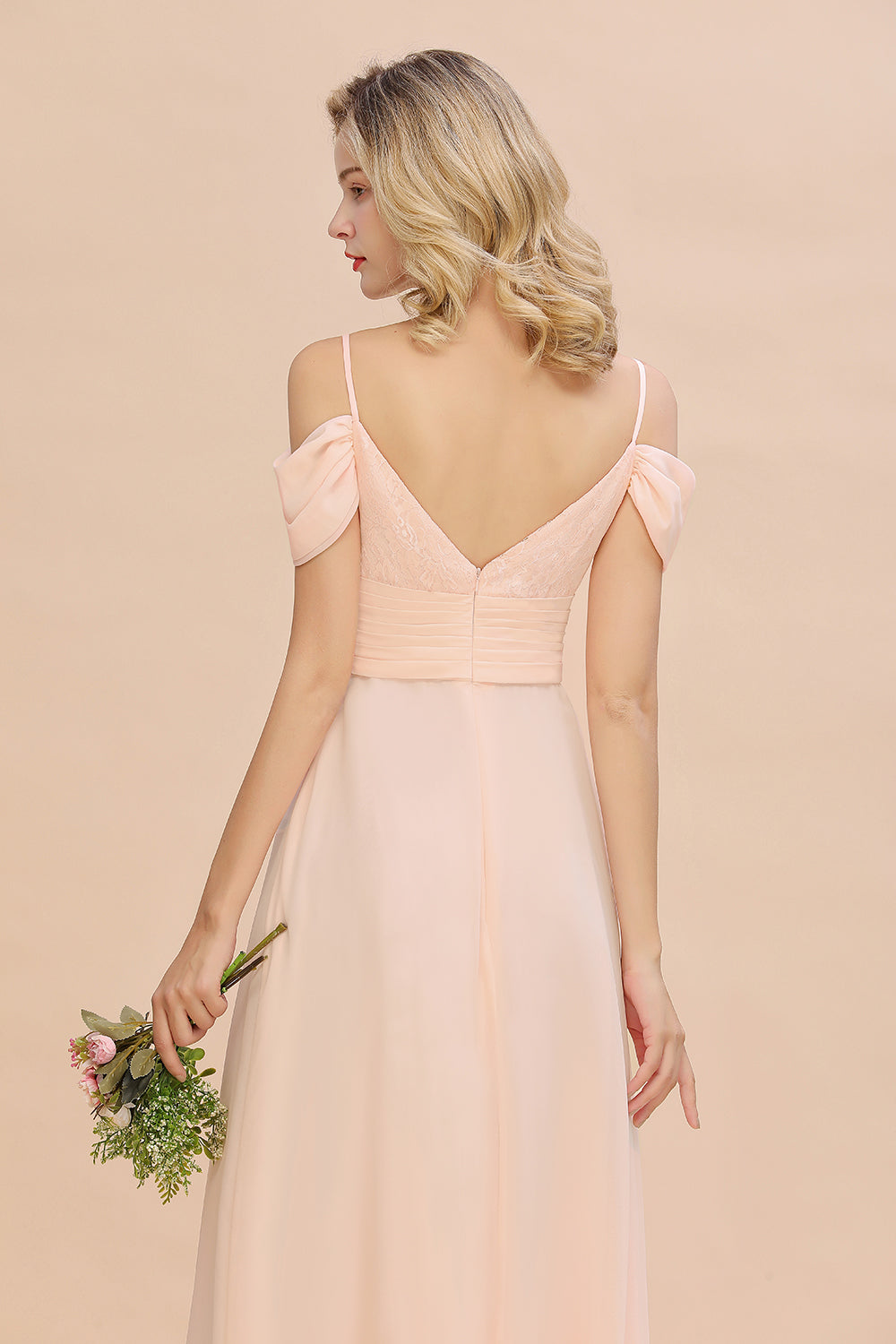 Off-the-Shoulder Sweetheart Ruched Long Bridesmaid Dresses