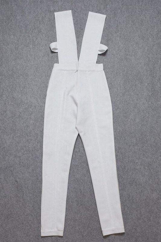 Pia Bandage Pants Jumpsuit - Pearl White