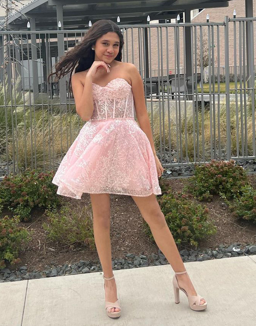 Skylar A-Line Sweetheart Homecoming Dress