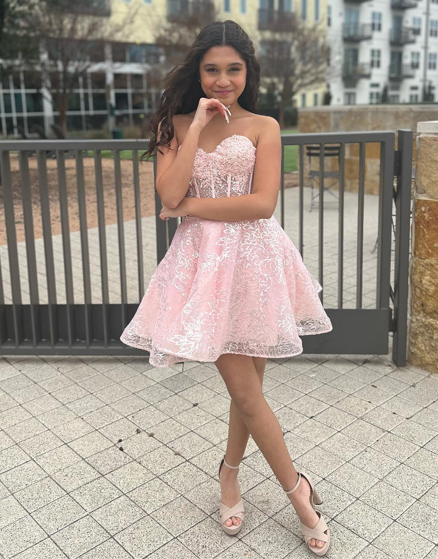 Skylar A-Line Sweetheart Homecoming Dress