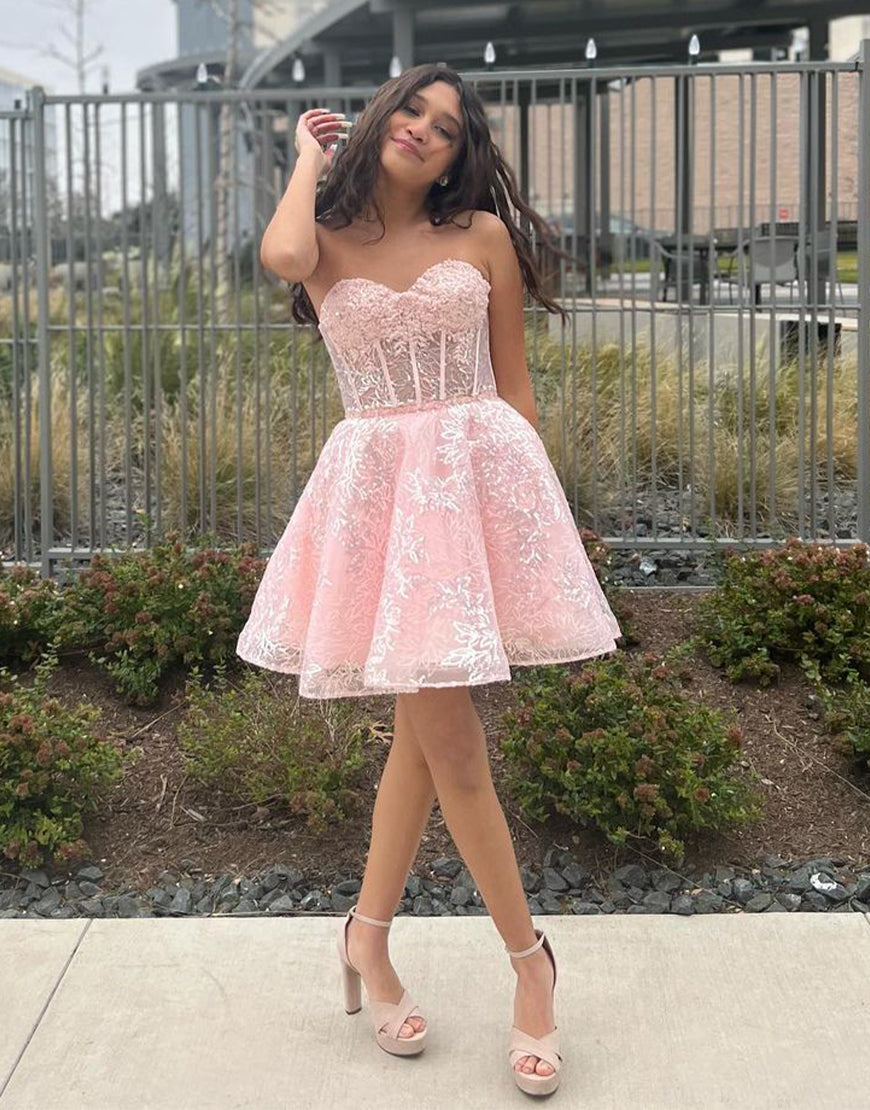 Skylar A-Line Sweetheart Homecoming Dress