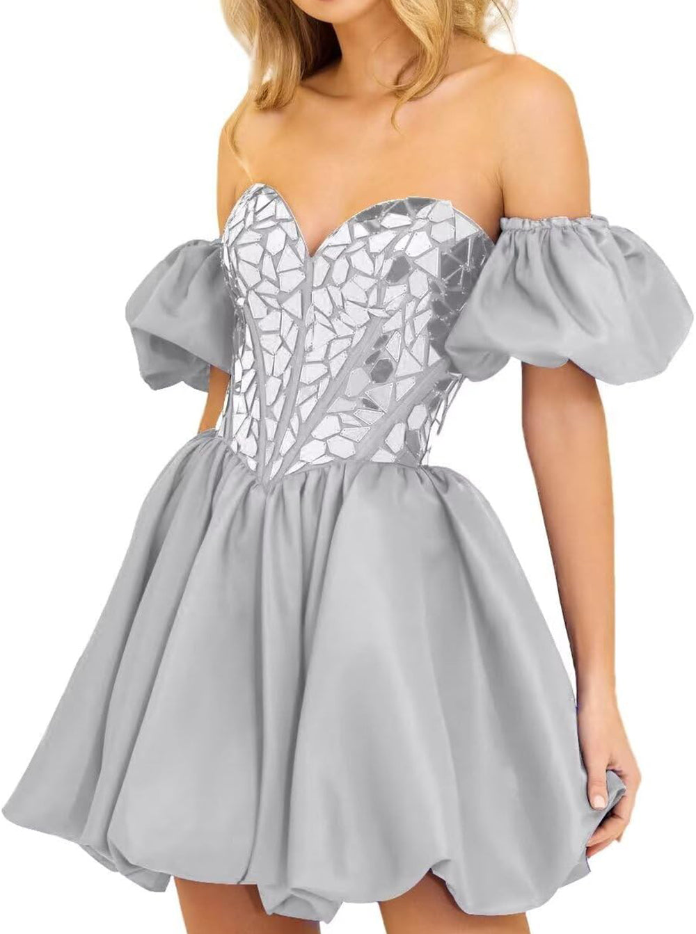 Aria A-Line Off-the-Shoulder Short Stylish Homecoming Dress