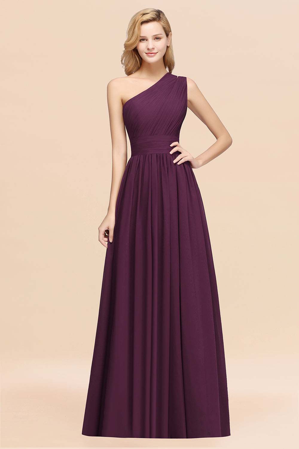 Stylish One-shoulder Sleeveless Long Junior Bridesmaid dresses Affordable