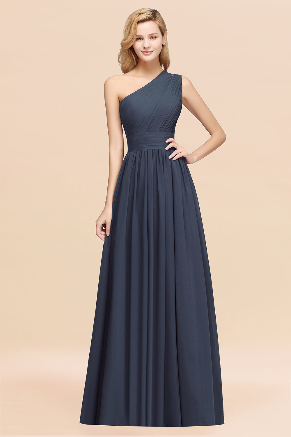 Stylish One-shoulder Sleeveless Long Junior Bridesmaid dresses Affordable