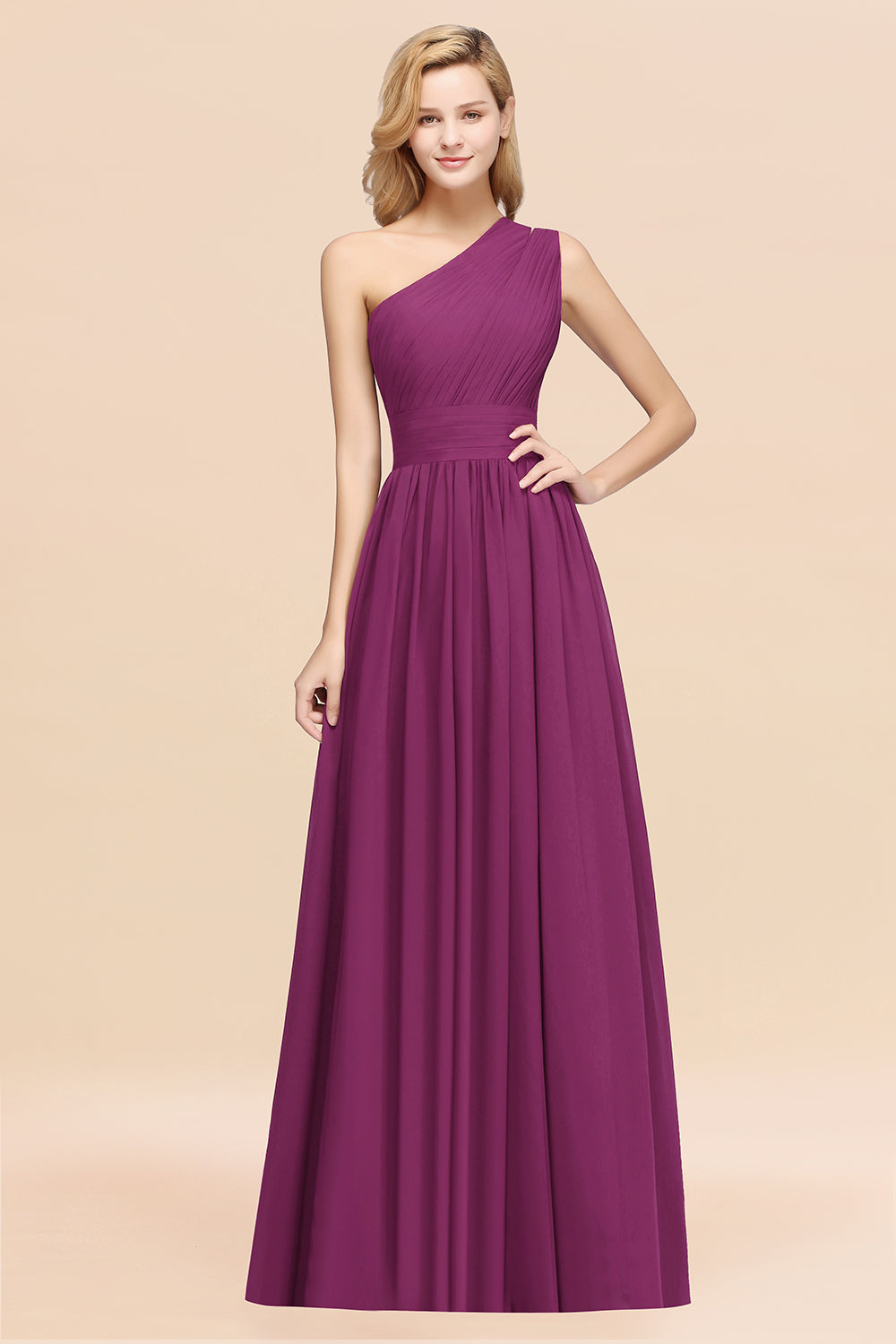 Stylish One-shoulder Sleeveless Long Junior Bridesmaid dresses Affordable