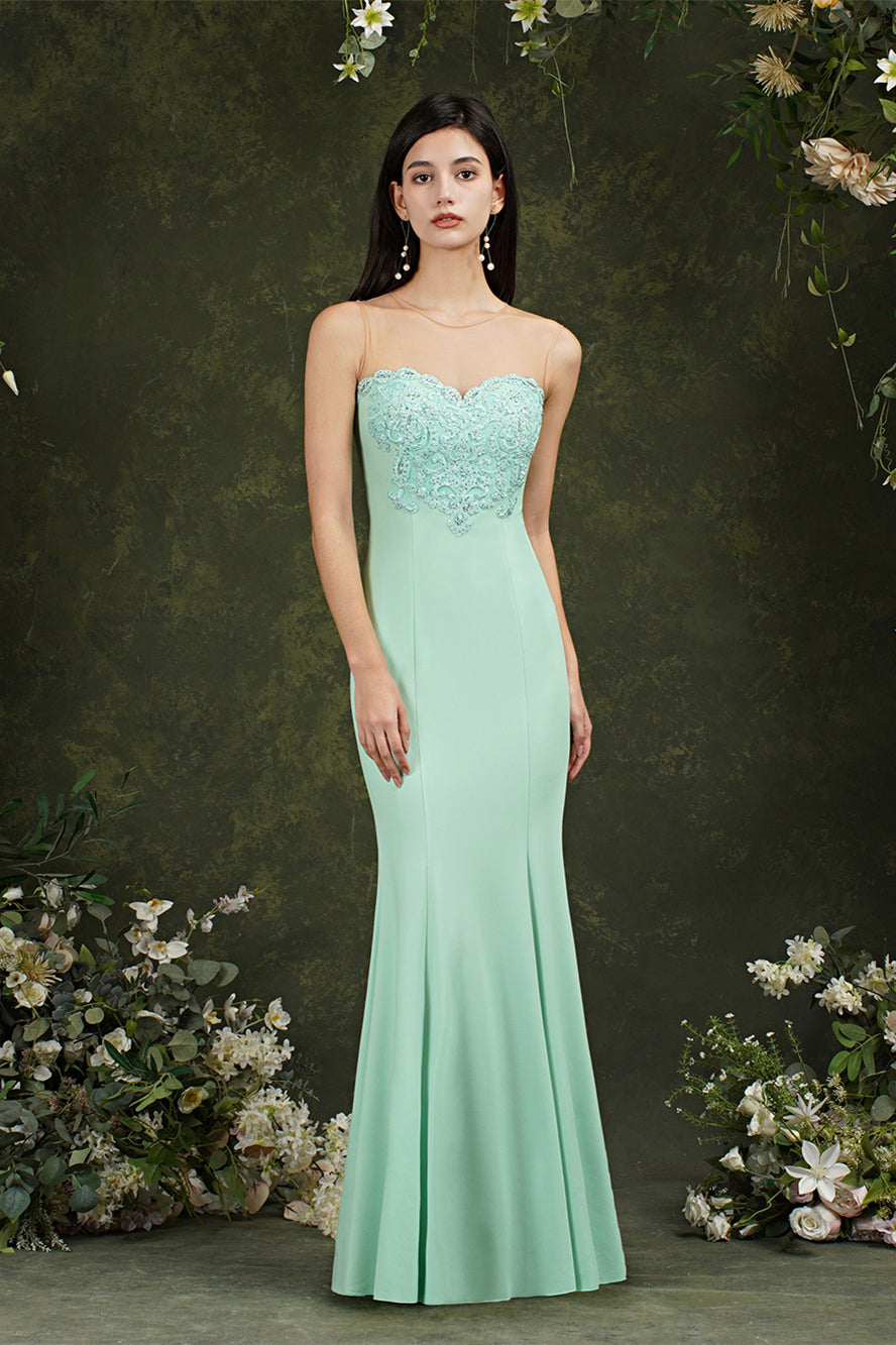 Charming Lace Sweetheart Floral Tulle Mermaid Long Prom Dress