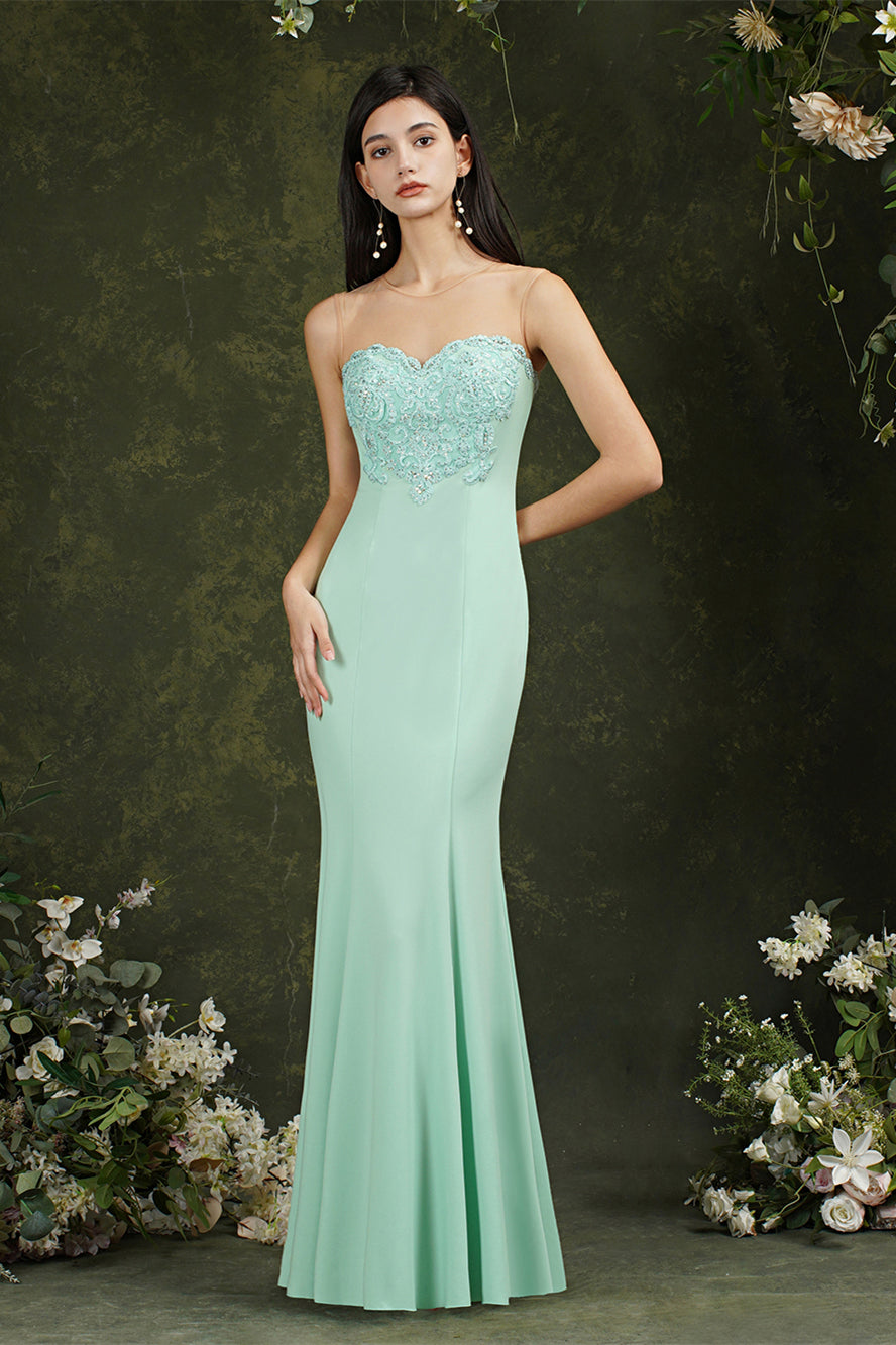 Charming Lace Sweetheart Floral Tulle Mermaid Long Prom Dress