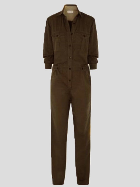 Lapel Pocket Button Long Sleeve Cargo Jumpsuits - Fashionpara