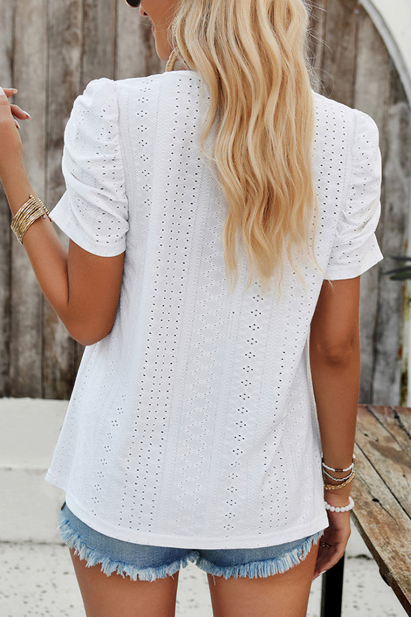 Solid Color Square Neck Casual Tops