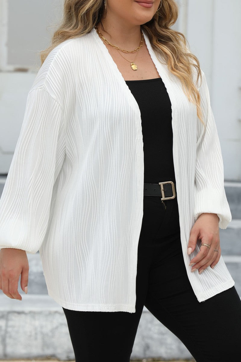 Casual Solid Cardigan Plus Size Overcoat